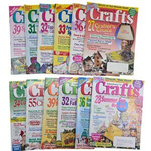 Crafts Magazine Lot Of 12 Issues 1996 Halloween Christmas How to Patterns